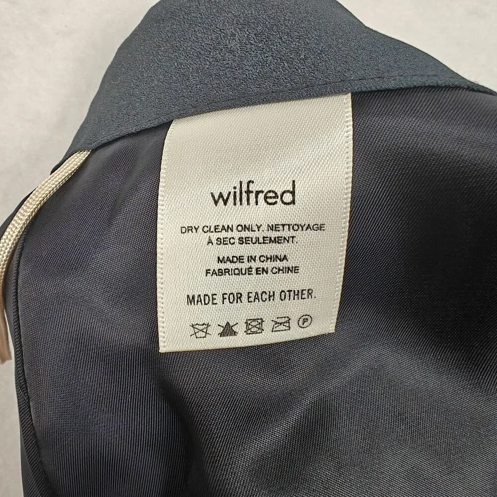 Aritzia Wilfred Faux Wrap Plaid Cashmere Blend Mini Skirt Size 2 Preppy Academia